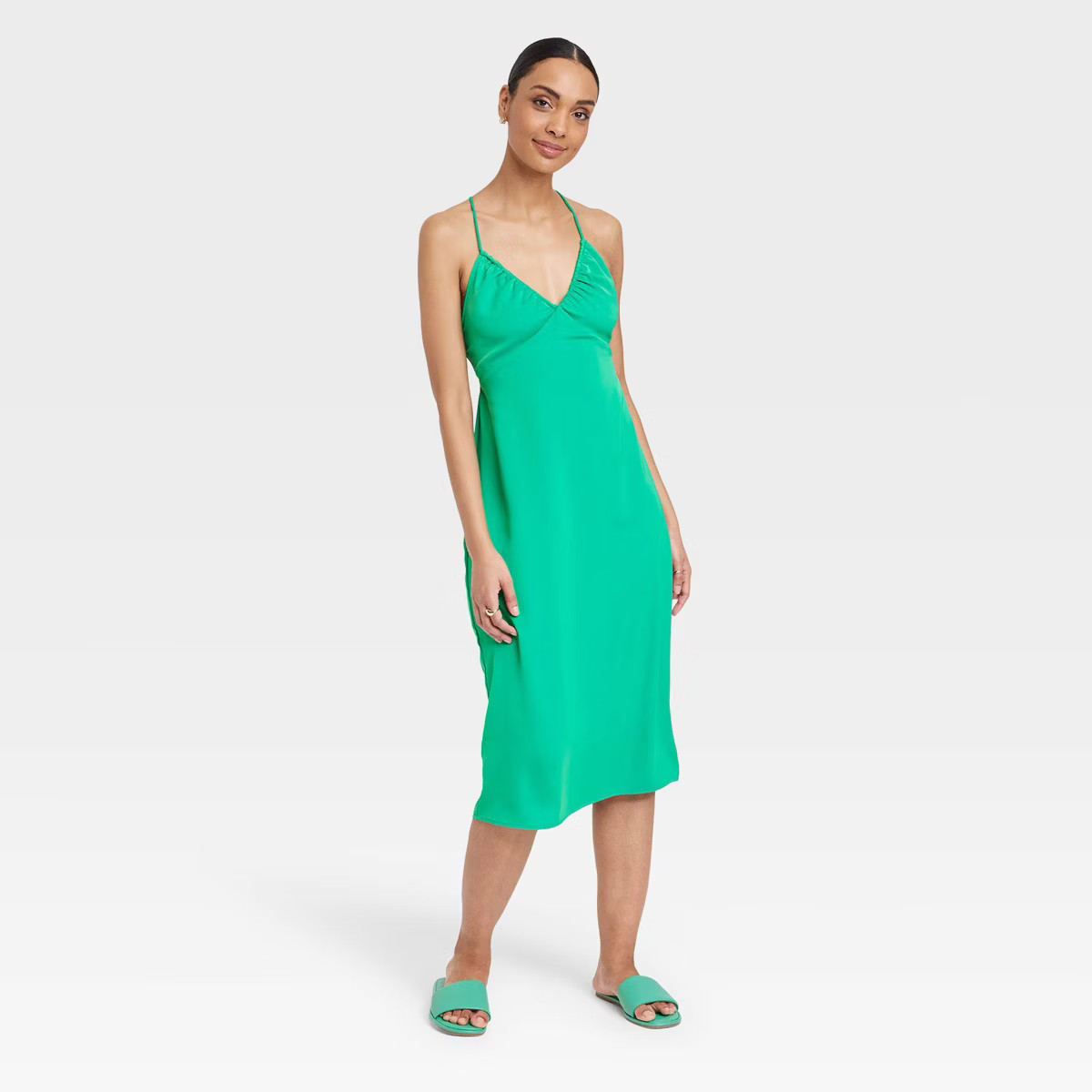 Women's Cut Out Midi Slip Dress - A New Day™ | Target