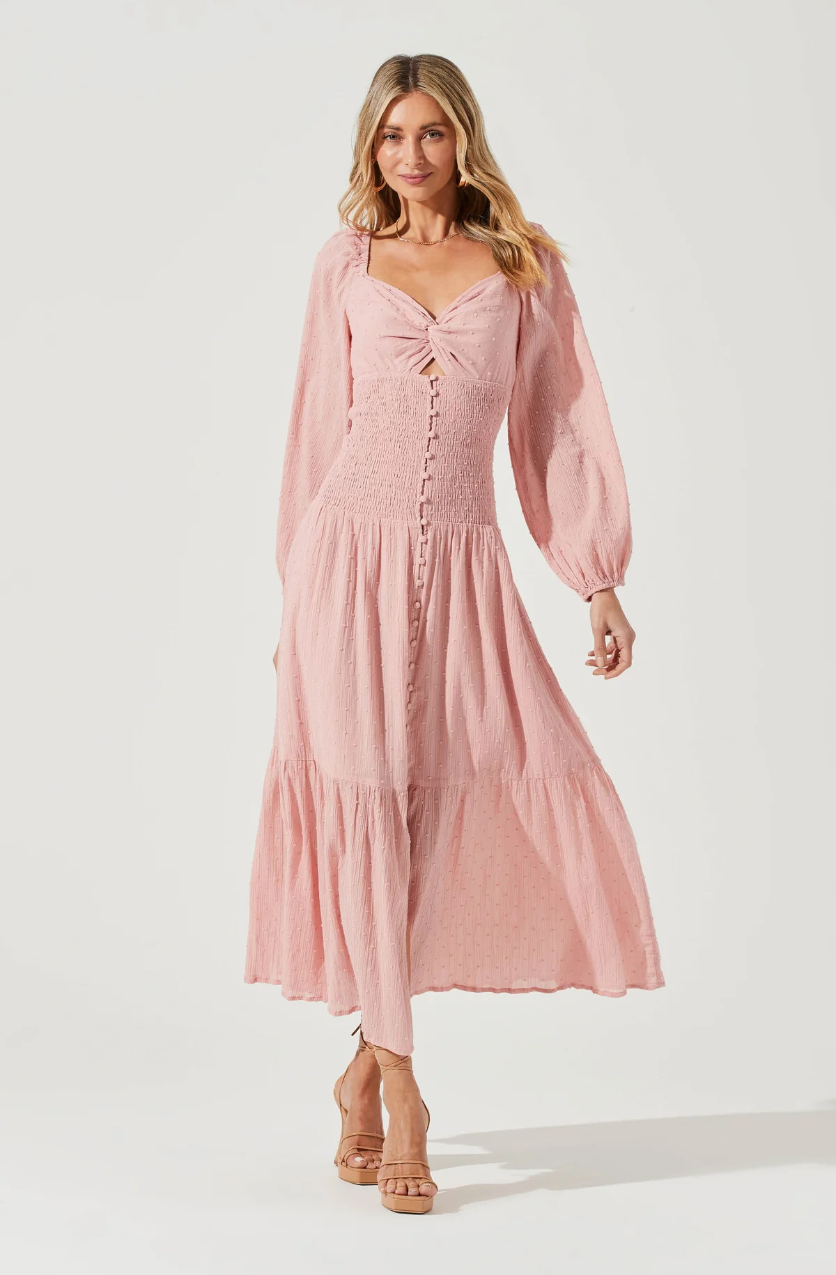 Long Sleeve Twist Bust Dress | ASTR The Label (US)