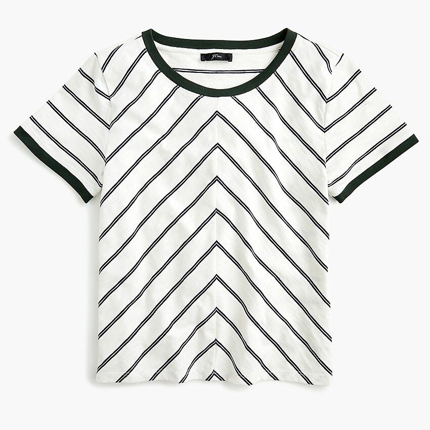 Slant-striped T-shirt | J.Crew US