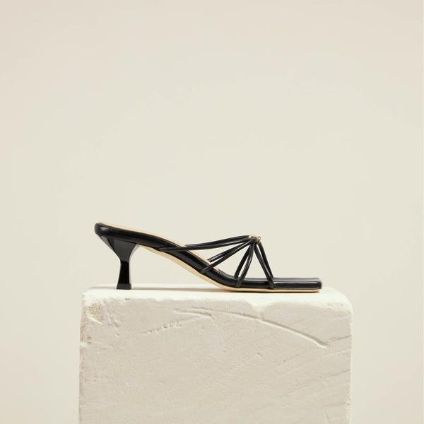 FAN SANDAL, BLACK | Dear Frances