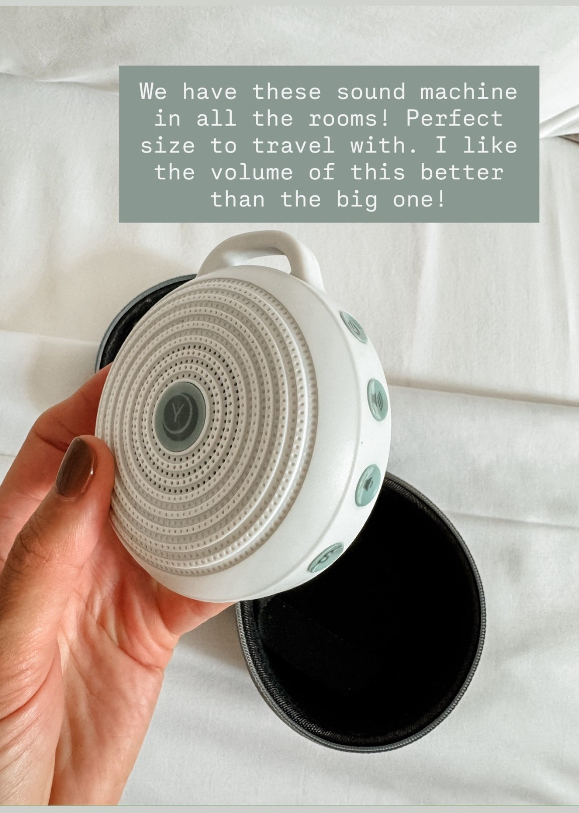 This portable sound machine is a must-have! We always pack it with us when we travel!

Loverly Grey, portable sound machine, baby essentials, travel essentials 

#LTKBaby #LTKTravel #LTKKids