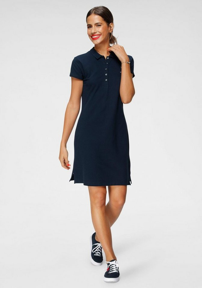Tommy Hilfiger Jerseykleid HERITAGE SLIM POLO DRESS mit Branding Knöpfen & Tommy Hilfiger Logo-F... | OTTO (DE)