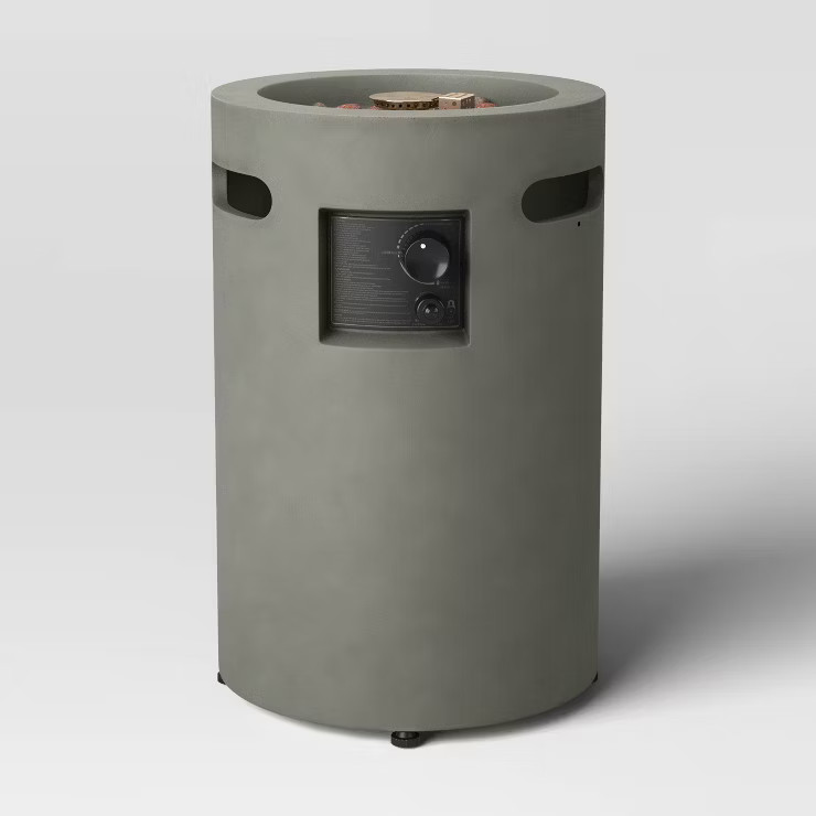 25" Pipestone Outdoor Fire Column - Gray - Project 62™ | Target