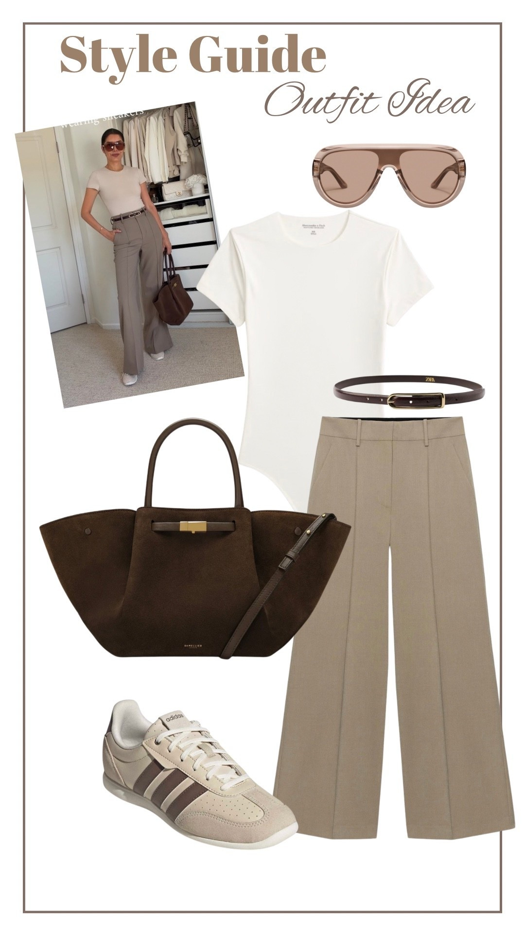 WORKWEAR OUTFITS 👟 Styling sneakers for the office

Yes, you can absolutely wear sneakers to the office and still look polished. I’m styling my Adidas Samba and Adidas Barreda sneakers for these workwear looks—I love both for the office because their sleek silhouettes pair so well with tailored trousers without making the outfit feel too casual.

I’m wearing @Zara  trousers size XS and @abercrombie bodysuit size XS, then adding my DeMellier brown suede tote bag for that elevated finishing touch. 🤎

These are the kind of comfortable business casual outfits I could wear all day.
@Zara 
➫ MY BODY MEASUREMENTS FOR YOUR REFERENCE
Bra: 32C (81 cm) | Waist: 26” (66 cm) | Hips: 38” (96.5 cm) | Height: 5’7” (170 cm)

workwear outfits with sneakers | office outfits with sneakers | Adidas Samba work outfit | Adidas Barreda outfit | sneakers with trousers | Zara workwear | Zara trousers | business casual sneakers | comfortable office outfits | DeMellier bag | Toteme suede bag | professional outfits for women | fashion over 40 | fashion over 50

#WorkwearOutfits #OfficeStyle #AdidasSamba #LTKStyle