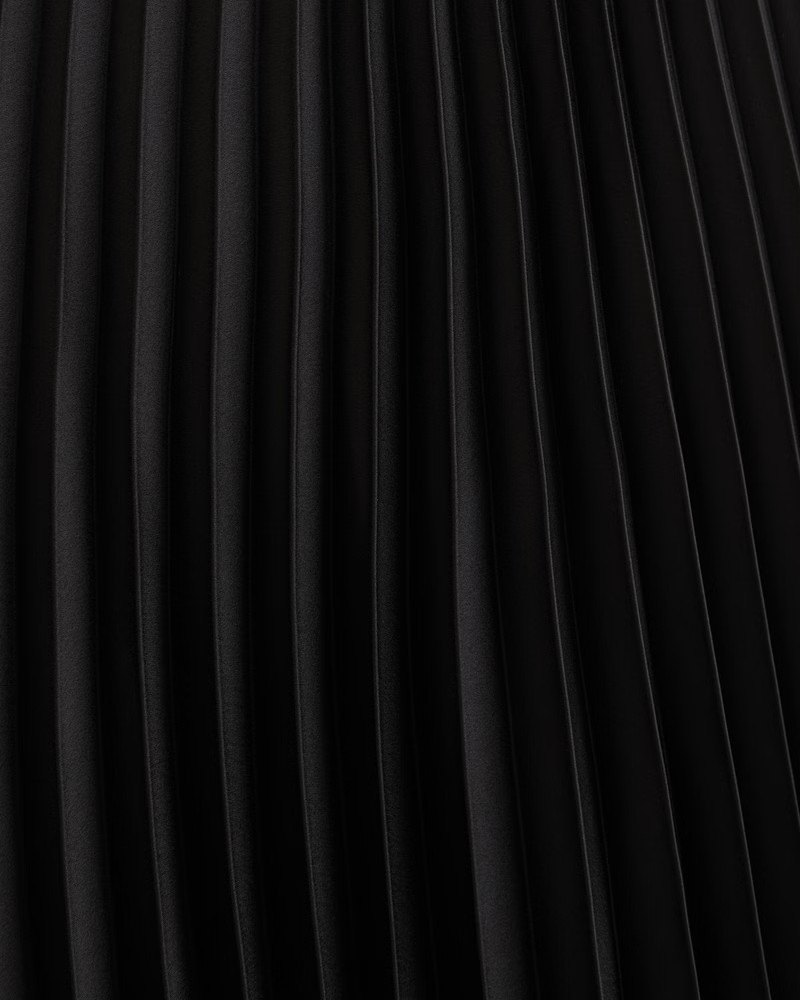 Satin Pleated Maxi Dress | Abercrombie & Fitch (US)