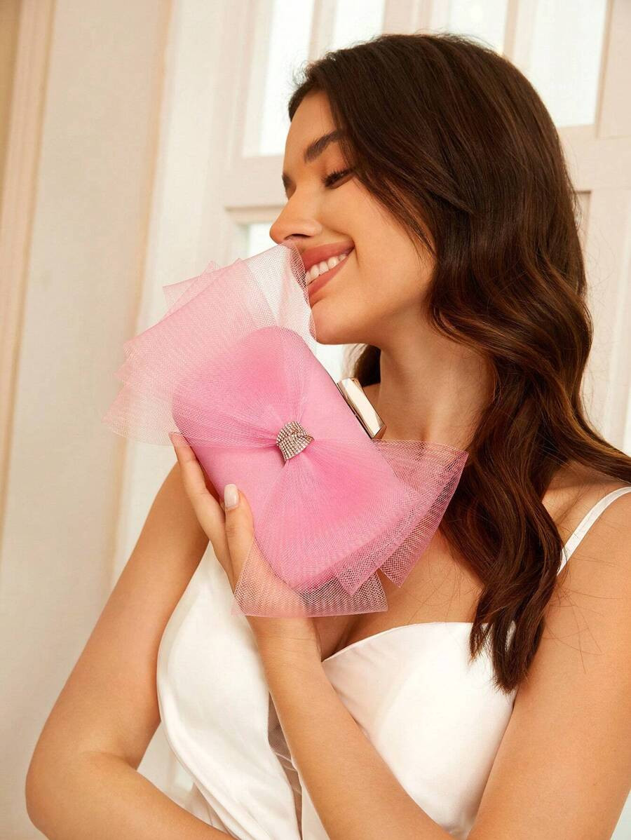 SHEIN Belle Bowknot Decor Women's Clutch Bag | SHEIN