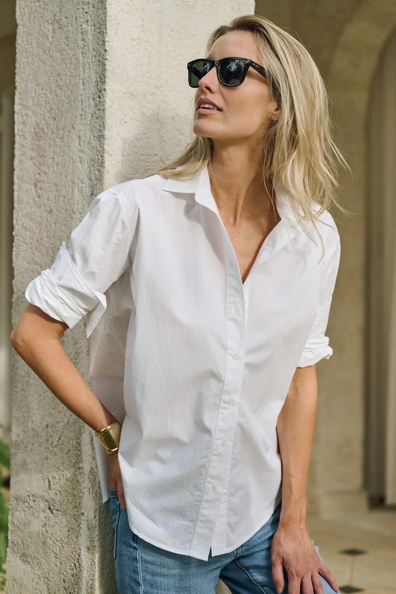 The Carolyn Shirt - Blanc | Julia Amory