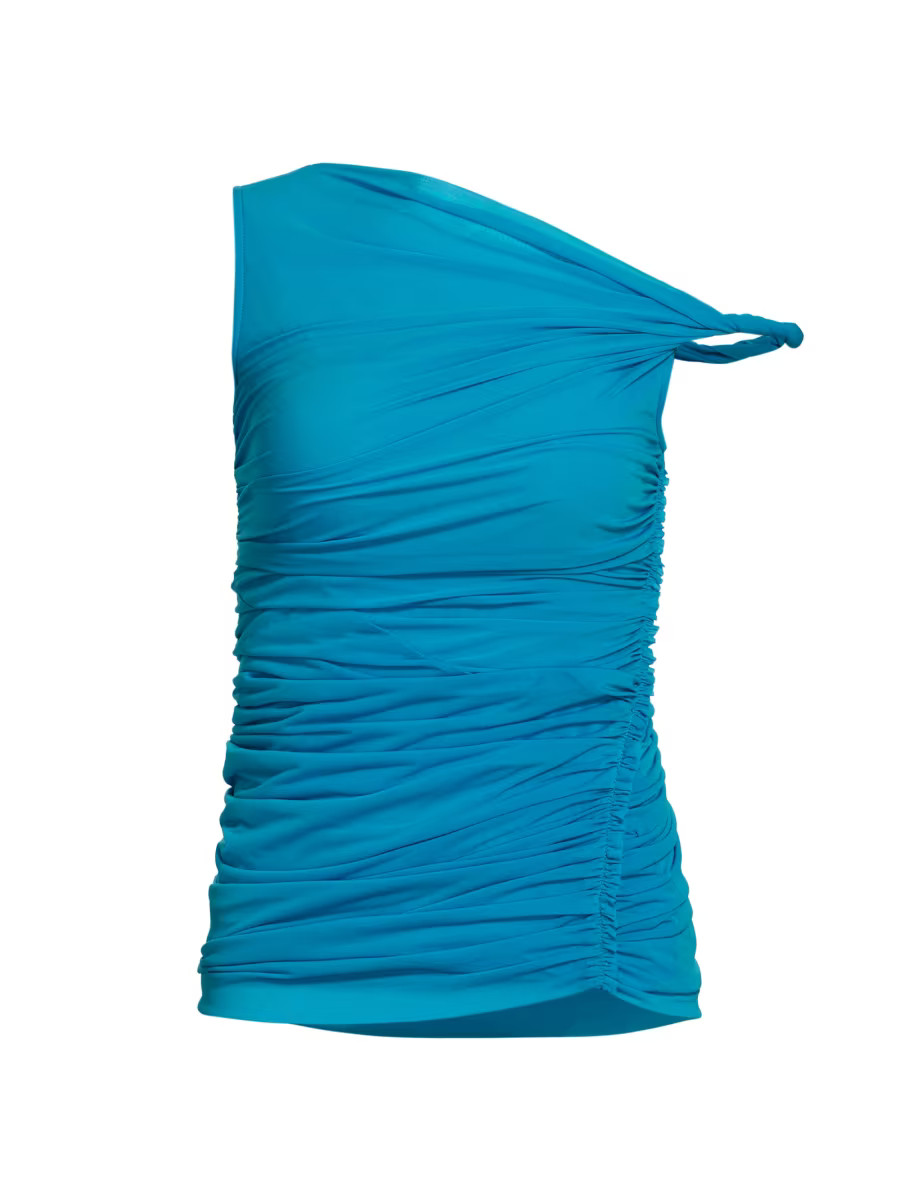 Asymmetric Ruched Twist Top | Saks Fifth Avenue