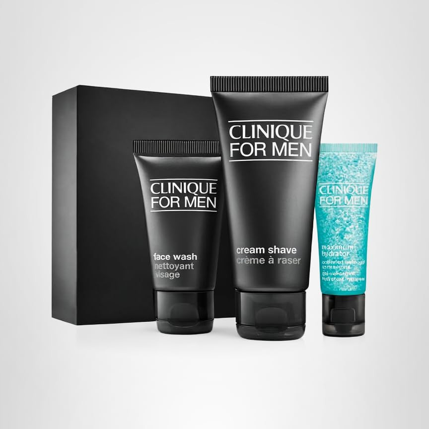Clinique For Men Starter Kit Gift Set For Daily Intense Hydration | Face Wash, Cream Shave, Maxim... | Amazon (US)