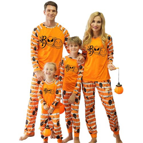 Matching Family Halloween Ghost Face Pajamas Set, Funny Printed Soft Sleepwear PJs Holiday Loungewear for Women Men Couples | Amazon (US)