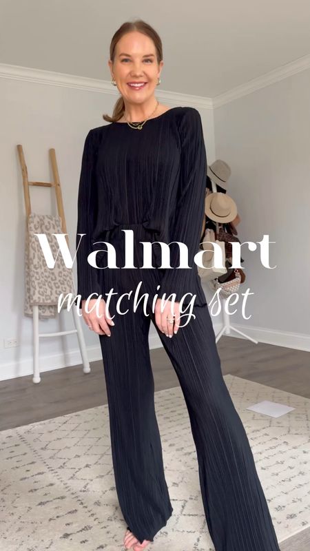 I am so either Walmart brought back this matching set! It feels like pajamas but can be styled so many different ways. Think travel outfit, date night outfit, work from home outfit. And the pieces can be worn together or separately. I’m in a medium in the top and a small in the pants.

Walmart fashion finds, Walmart outfit, spring outfit idea, business casual outfit, comfy chic style, affordable fashion, over 40 fashion, transitional outfit, pleated set, how to style a matching set, what to wear

#LTKover40 #LTKfindsunder50 #LTKstyletip