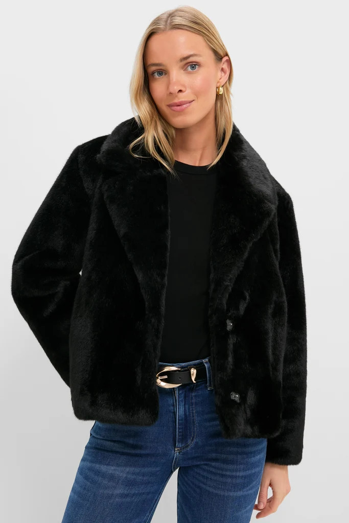Black Faux Fur Taos Jacket | Tuckernuck (US)