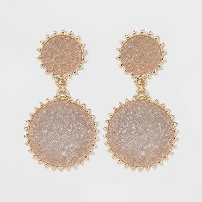 SUGARFIX by BaubleBar Galactic Druzy Drop Earrings - Gray | Target