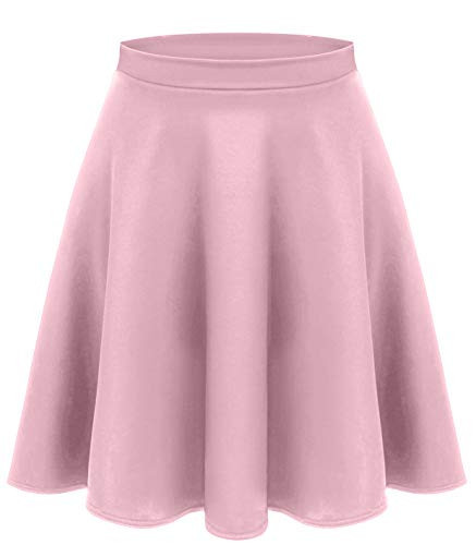 Pink Skirts for Women Pink High Waisted Skirts Pink Skater Skirt Pink Pleated Skirt Baby Pink Skirt (Size Small, Baby Pink) | Amazon (US)