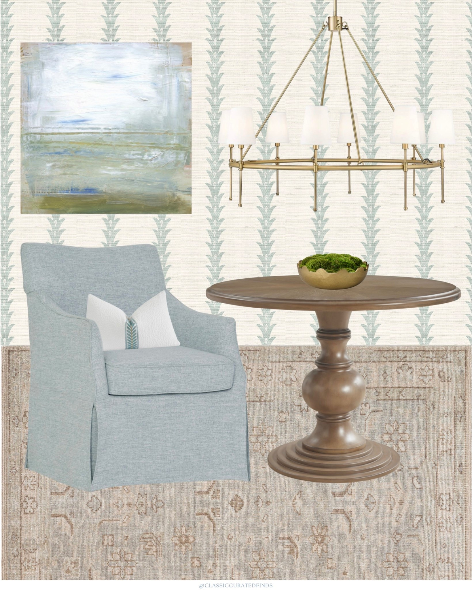 Inspo for a Dining room or breakfast nook🩵

Home Decor, Coastal Decor, Grandmillennial, Dining Table, Chair, Rug

#LTKHome