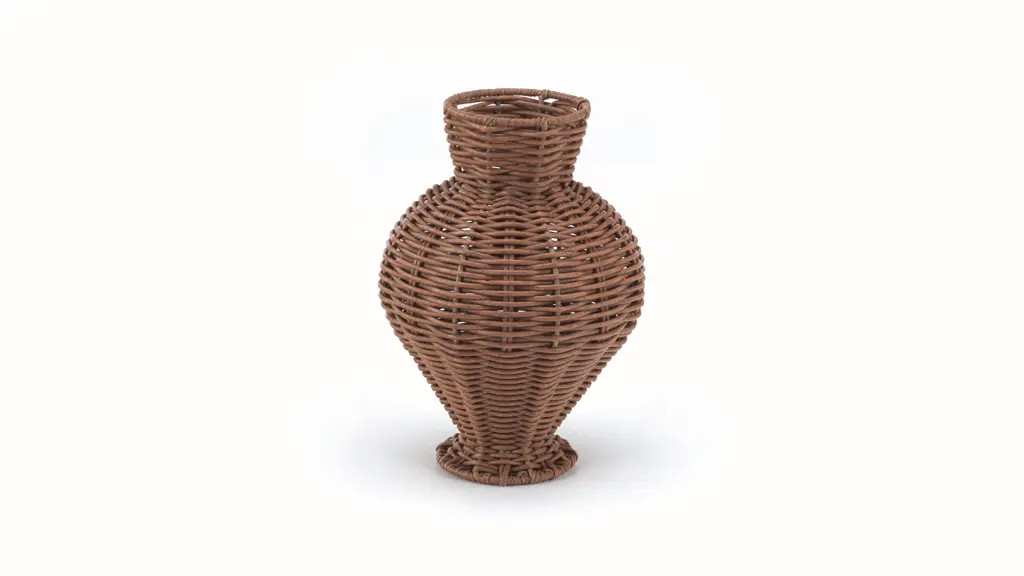 Better Homes & Gardens Woven Faux Rattan Indoor Vase, 10", Brown | Walmart (US)