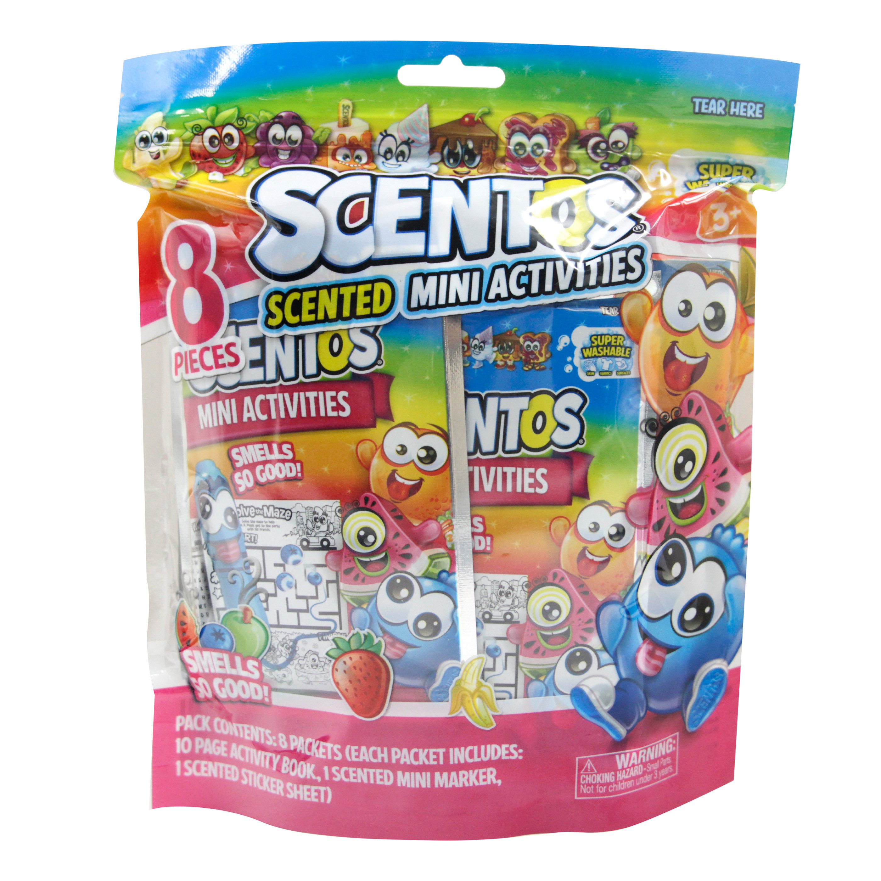 Scentos Scented Party Pack Activity Bag with 8 Inner Activity Bags - 3+, Party Favor | Walmart (US)
