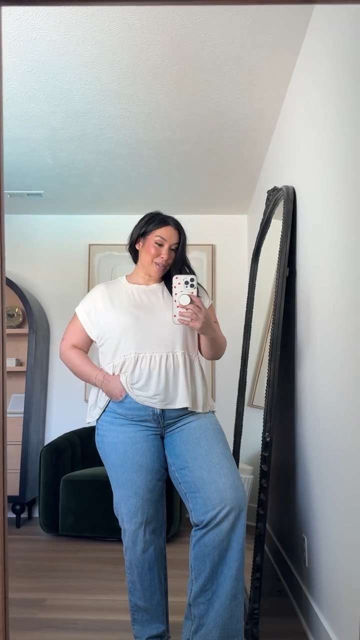 Midsize spring outfit! Size XL top and size 16 jeans
-
-
-
Casual outfit inspo, curvy outfit inspo, curvy jeans, flowy top, midsize fashion, midsize style, size 14, size 16, 

#LTKMidsize #LTKootd #LTKSeasonal