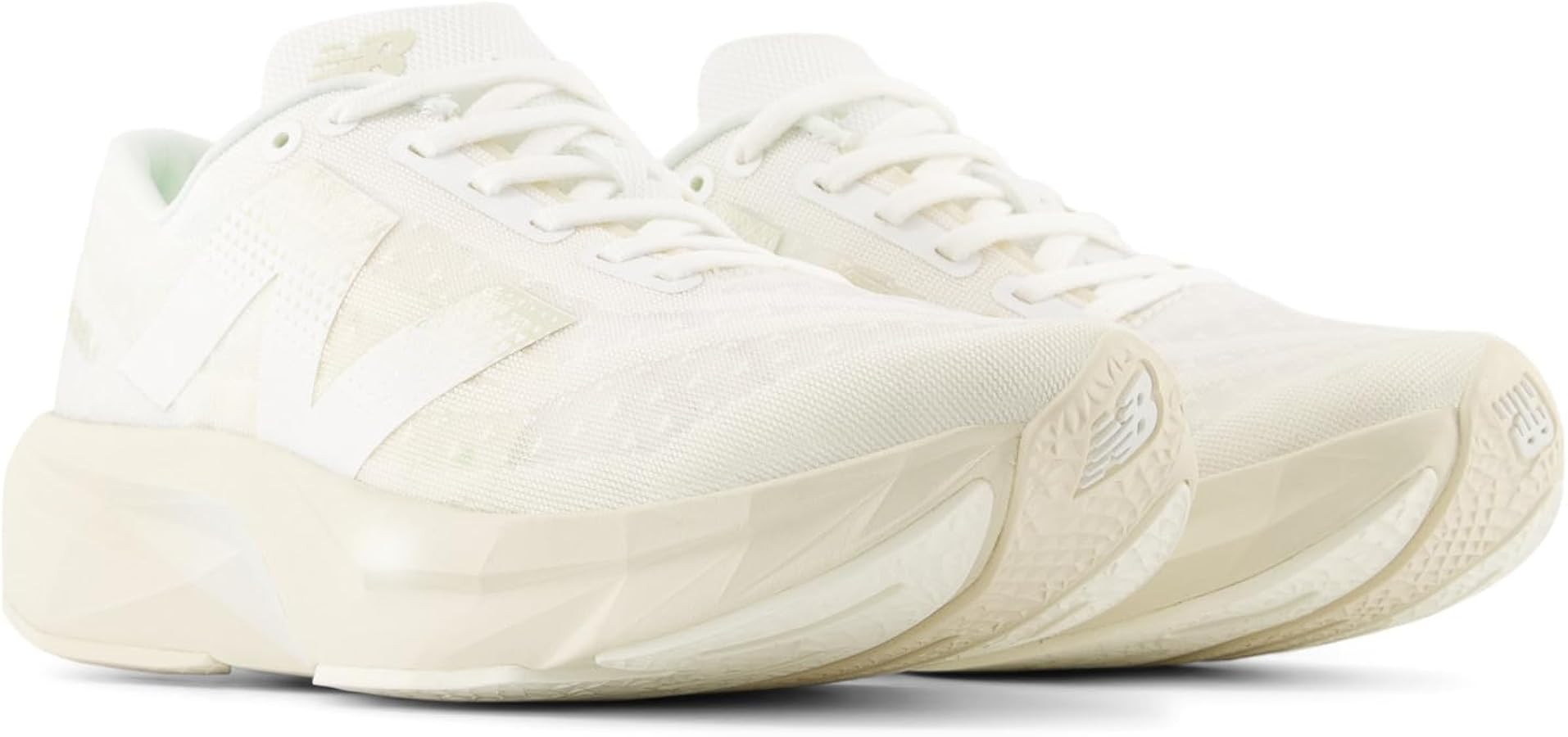 New Balance Women's FuelCell Rebel V4 Running Shoe, White/Linen/Sea Salt, 6 W | Amazon (US)