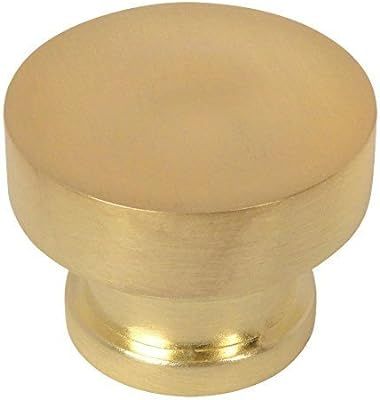 10 Pack - Cosmas 704BB Brushed Brass Round Contemporary Cabinet Hardware Knob - 1-1/4" Diameter | Amazon (US)