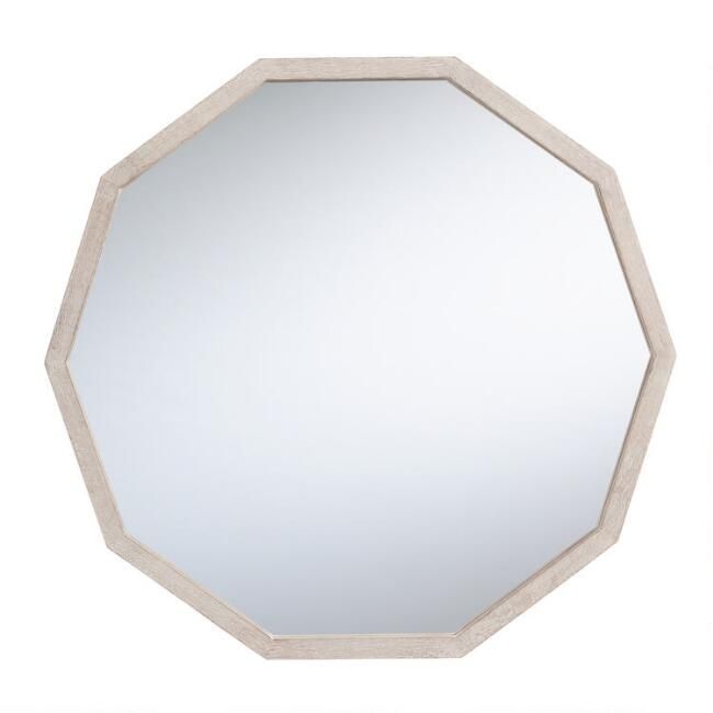 Whitewash Polygon Kiara Mirror | World Market