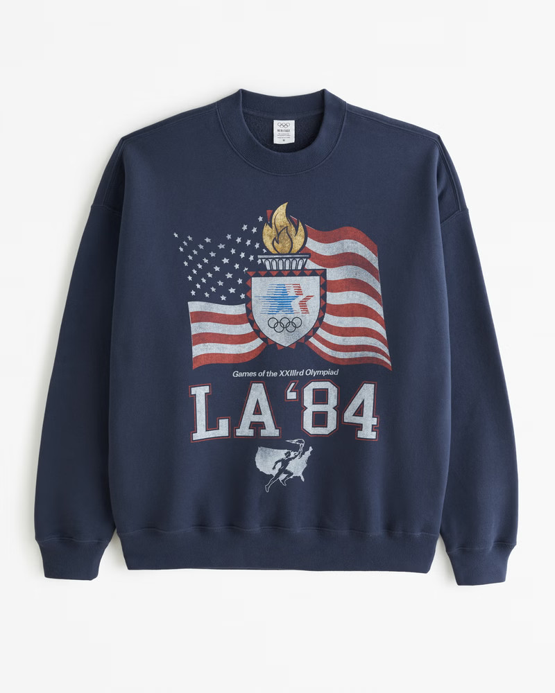 Gender Inclusive Olympics Graphic Crew Sweatshirt | Gender Inclusive Gender Inclusive | Abercromb... | Abercrombie & Fitch (US)