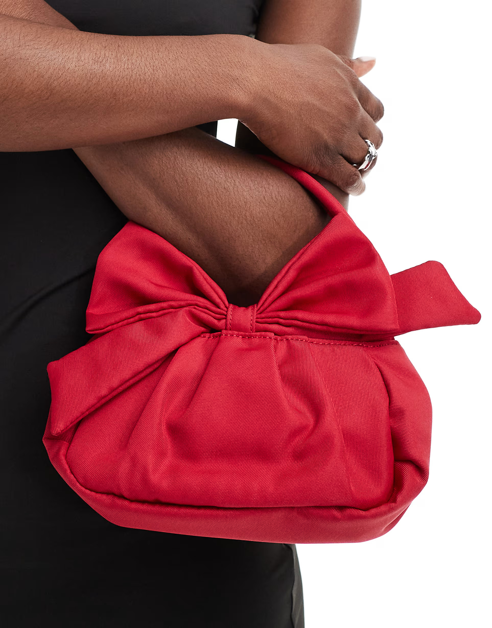 True Decadence bow detail grab bag in red | ASOS (Global)