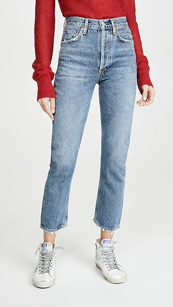 Riley High Rise Straight Crop Jeans | Shopbop