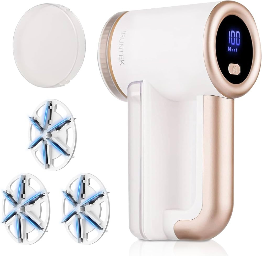 iRUNTEK Rechargeable Fabric Shaver, Electric Commercial Lint Remover with LED Display & Big Trash Box, 3-Speeds for Removing Fuzz and Pill from Clothes, Furniture, Sweater, Couch and Blanket | Amazon (US)