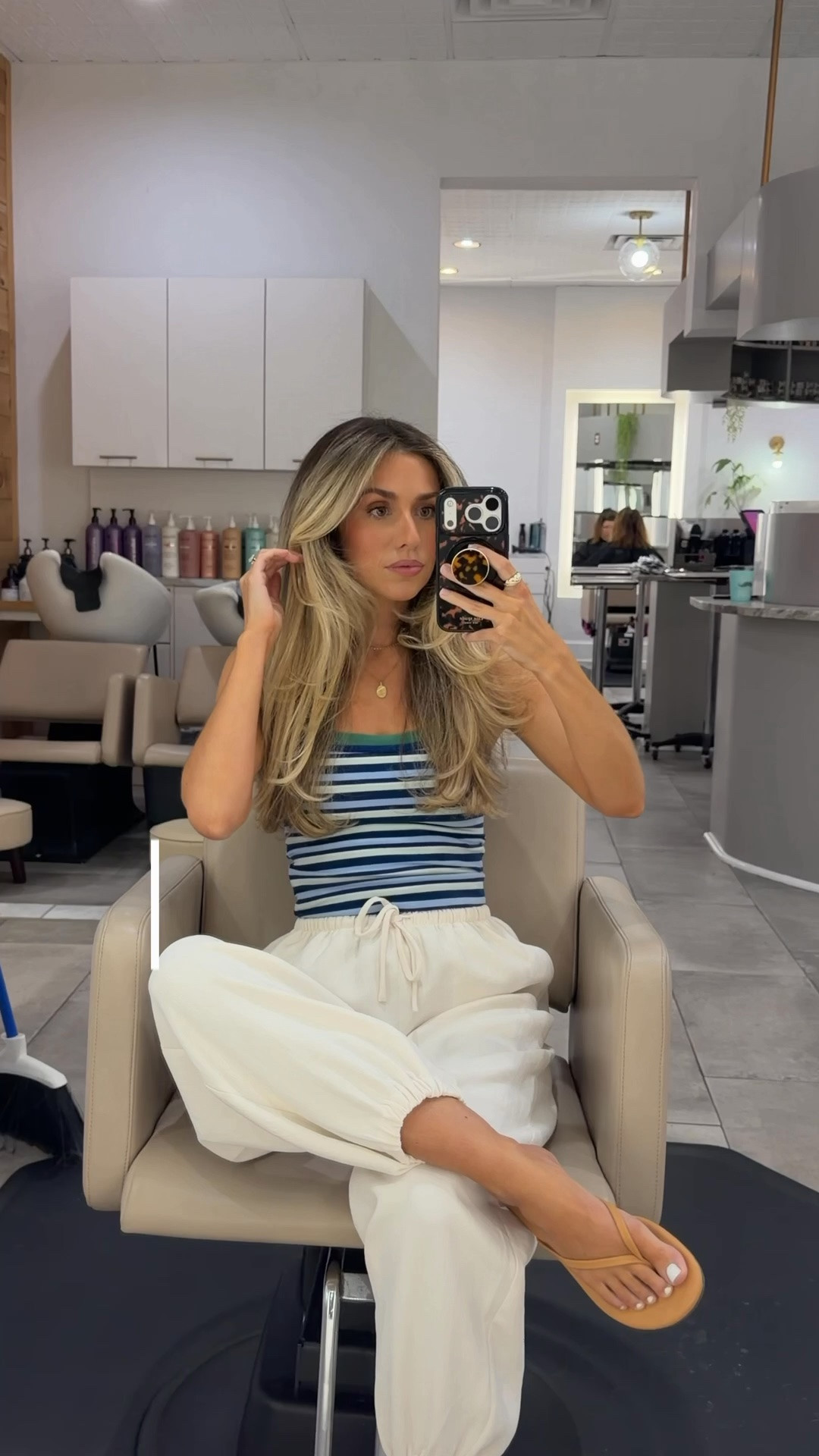 Welcome back to my Weekly Hair-apy Session ☁️✨🛁 it’s hair appointment day and I’m bringing you all along with me to move up my extensions! I go every 8 weeks to @alanakai_salon_ and currently have 1 row of @intertwinedhair hand tied extensions in! I’ll share the exact color details below. I could chat extensions all day 🤍 I’ve had them in for going on 5 years (obviously new hair on rotation) I’ve had two rows, one row and taken super small breaks throughout. Everyone has their own experiences, but in mine it’s helped my natural hair THRIVE! Also this new @kerastase_official line?! Unreal 👏🏼✨ and this is coming from a naturally curly haired girl with a lot of frizz! 

Comment HAIR to get everything that we used in my appointment (& my outfit) along with other hair faves sent over to you directly! 🤍