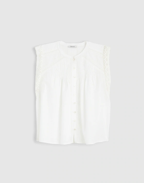 Lace-Trim Sleeveless Top | Madewell