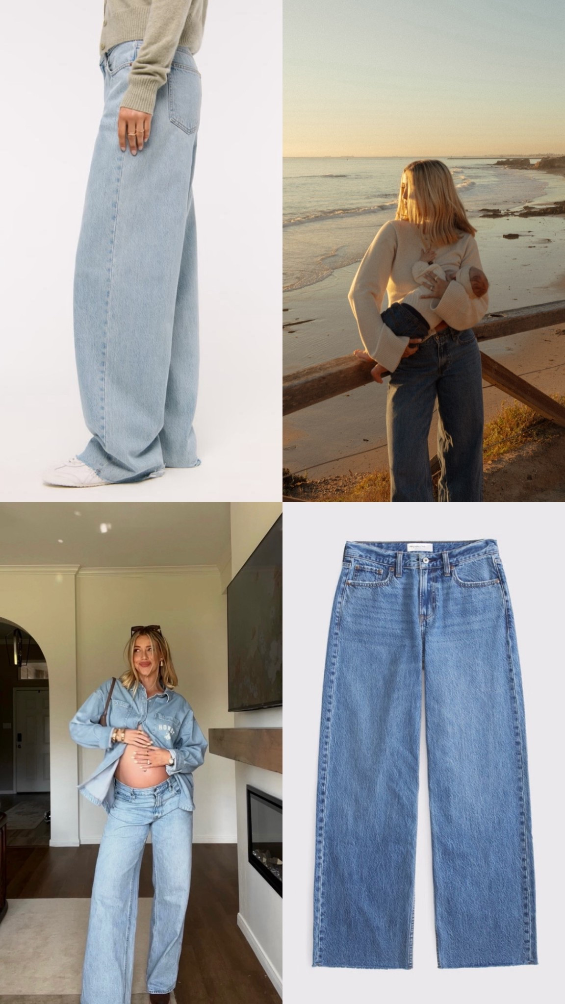 My favorite pants through maternity and postpartum, I sized up up one during my pregnancy

the light & medium washes are my favorite 