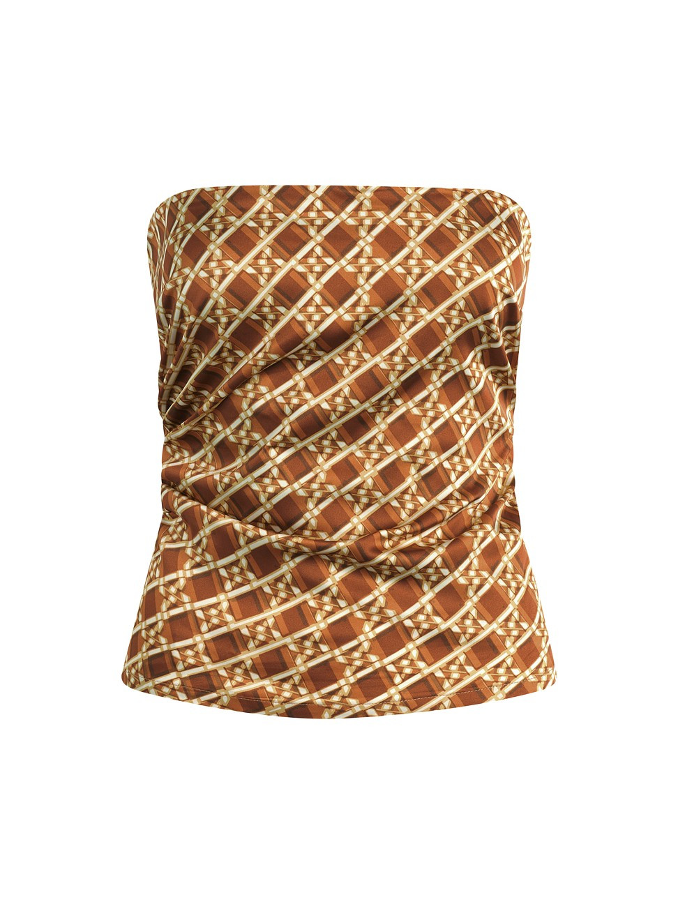 Women's The Colette Ruched Strapless Top - Saddle Weave - Size Small | Saks Fifth Avenue