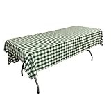 LA Linen Gingham Tablecloth, 60" x 90", Hunter Green/White | Amazon (US)