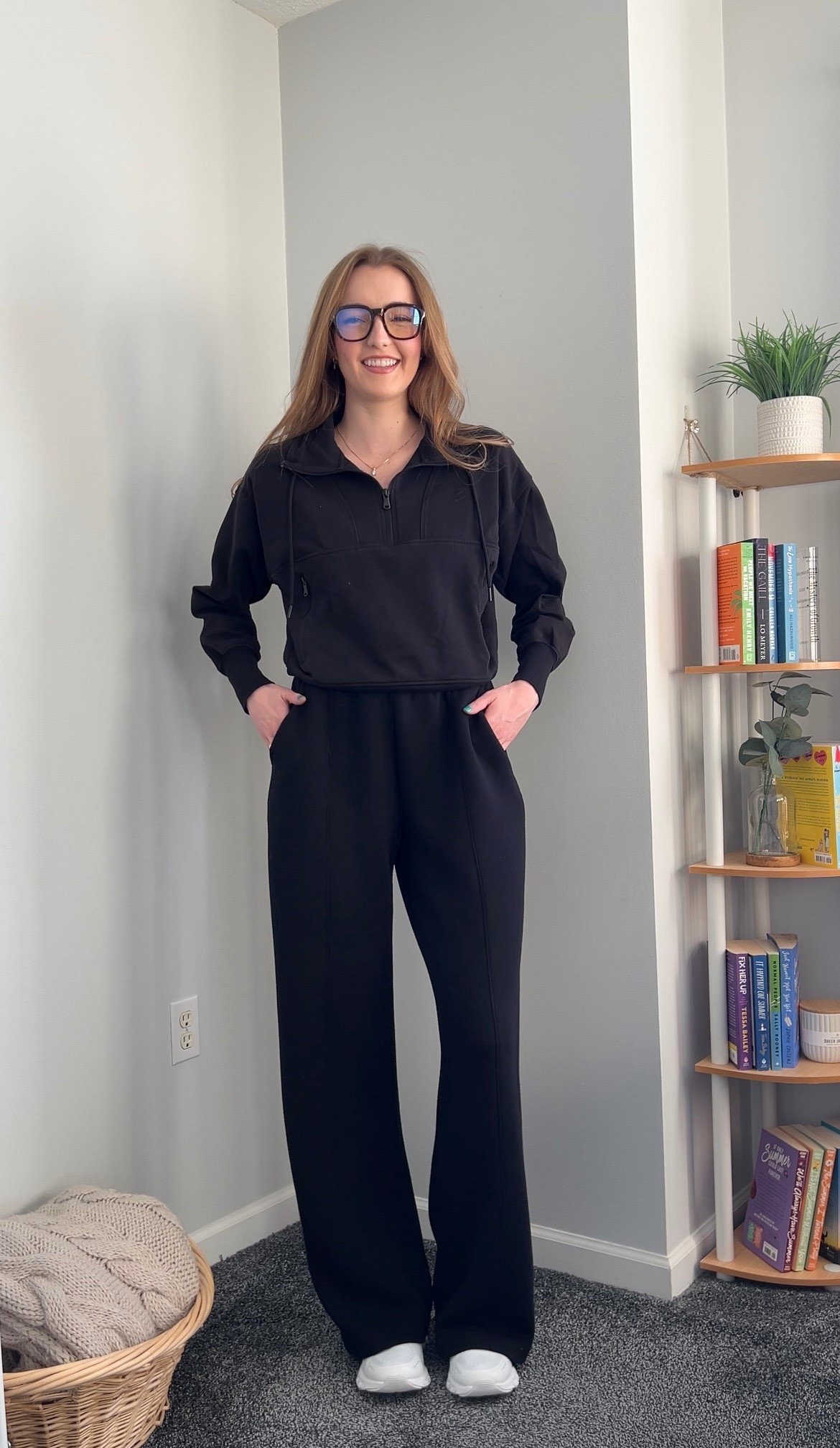 Old Navy set size medium in quarter zip and small tall in pants! The comfiest material!

#LTKootd #LTKTall #LTKSaleAlert