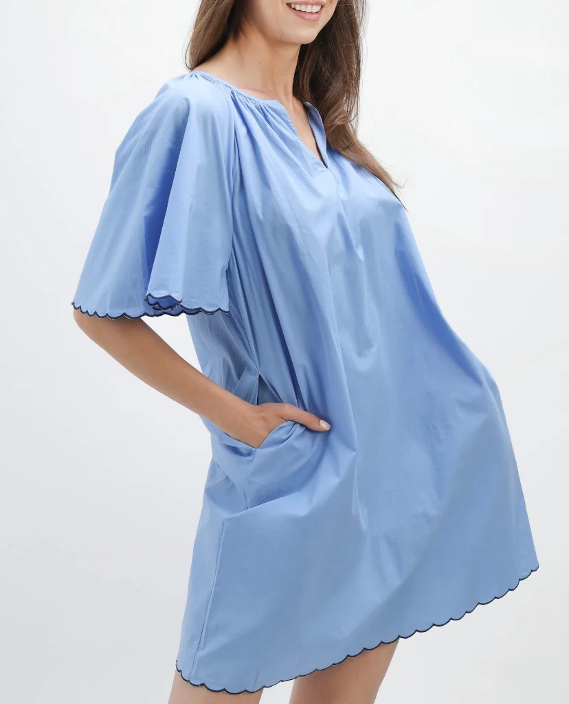 Harbor Scallop Dress - Cornflower Blue | navyBLEU LLC