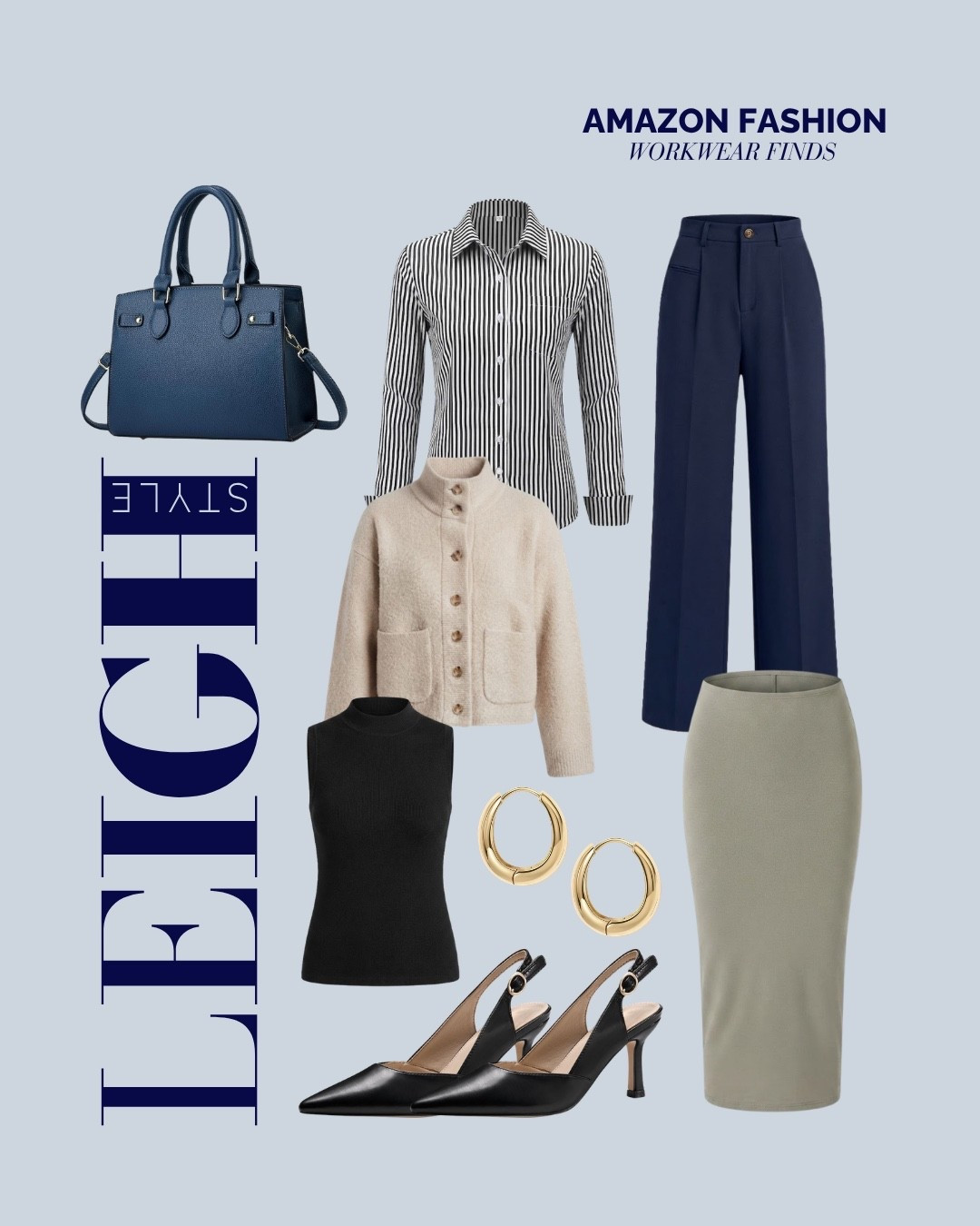 Amazon workwear that makes getting dressed for the office easy ✨ Polished, classic, and easy to mix and match.

Amazon workwear, Amazon office outfits, work outfits for women, business casual outfits, office outfit ideas, professional outfits women, Amazon fashion finds, workwear essentials, capsule work wardrobe, wide leg trousers, pencil skirt outfit, striped button down, work cardigan, slingback heels, polished workwear, affordable work clothes, fall work outfits, Amazon fashion 2026

#LTKootd #LTKWorkwear #LTKSaleAlert