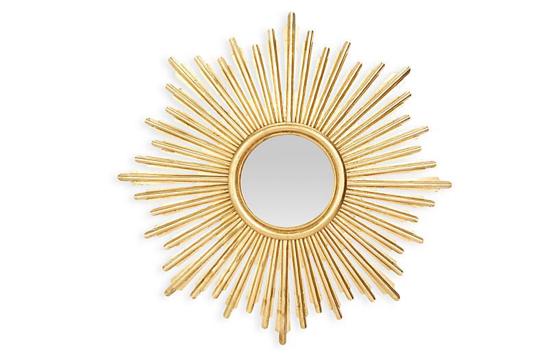 Sunburst Mirror, Gold | One Kings Lane