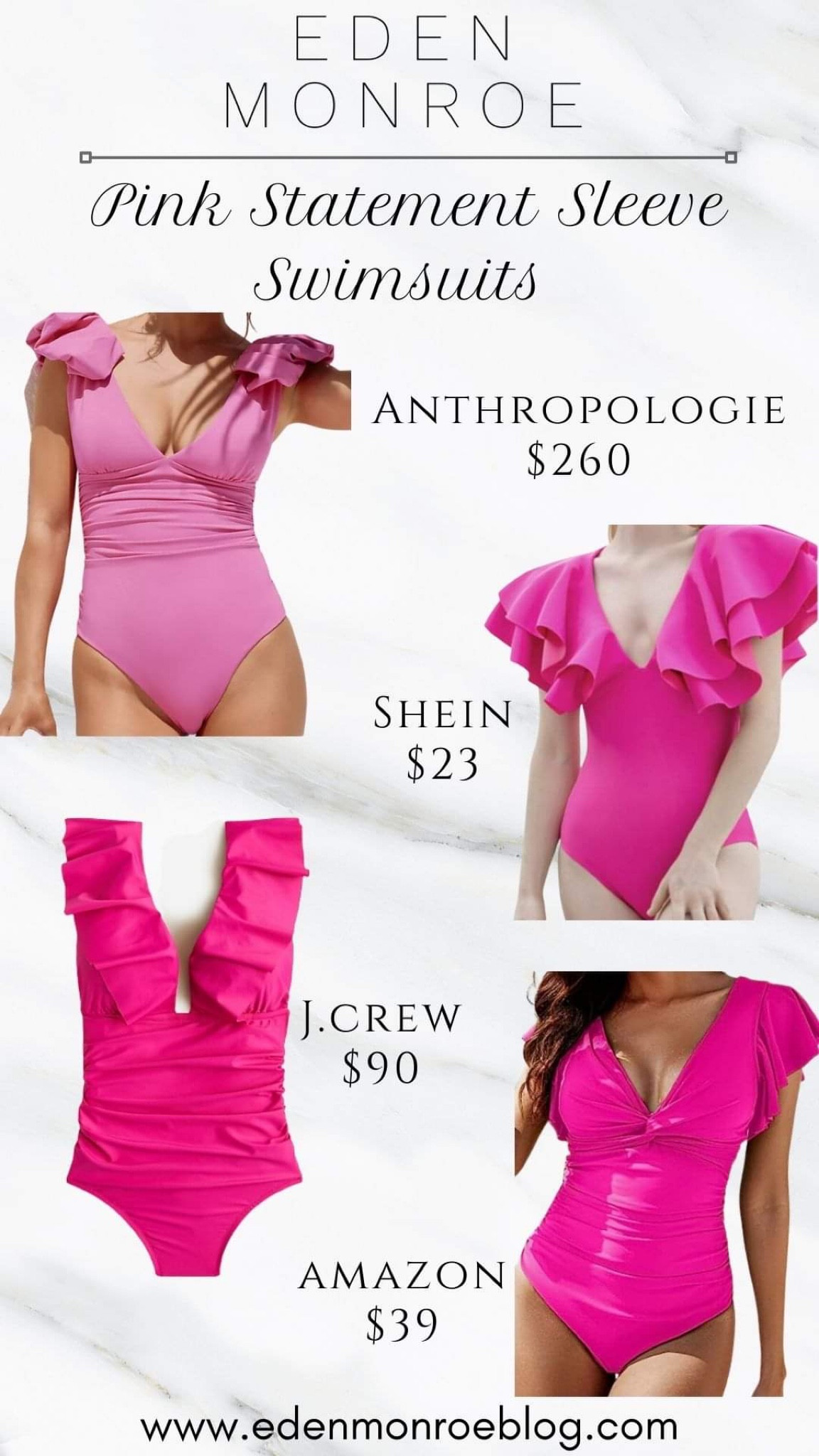 Pink statement sleeve swimsuits

One piece swimsuit, ruffle sleeve, puff sleeve, Anthropologie, shein, J. Crew, Amazon, bathing suit, vacation, travel, summer outfit, looks for less, dupe, save or splurge 

#LTKxAnthro #LTKtravel #LTKswim