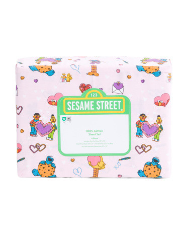 Cotton Valentine's Day Pals Sheet Set | TJ Maxx