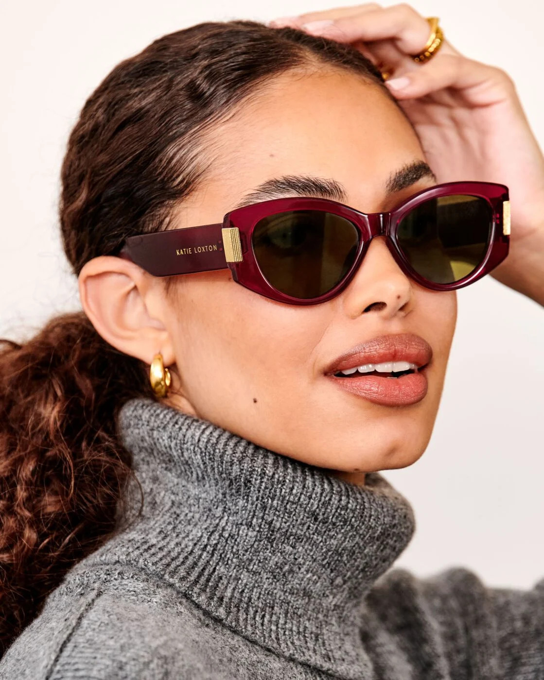 Rimini Cat-Eye Sunglasses in Deep Red | Katie Loxton Ltd. (UK)