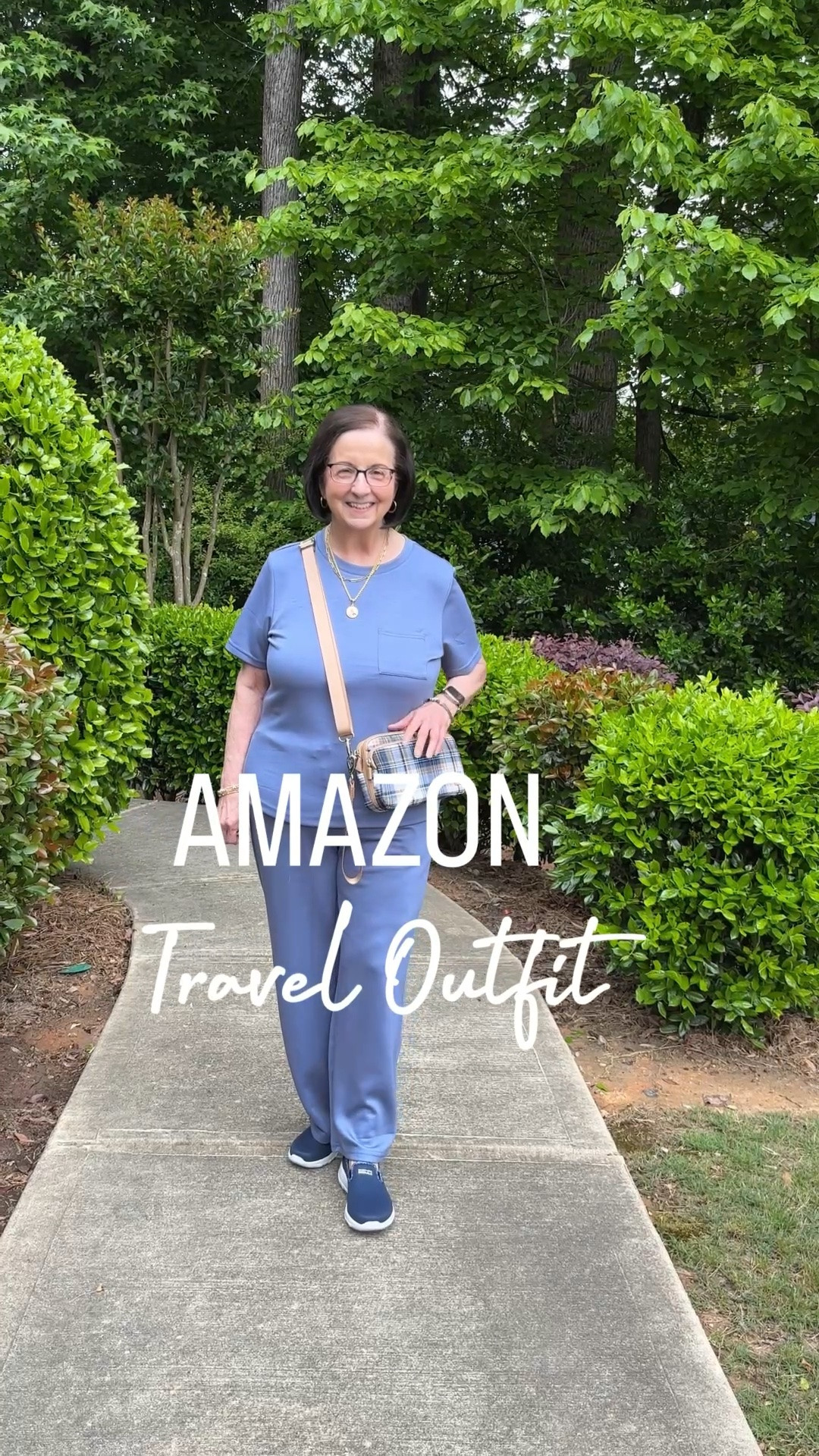 This set is so comfy and perfect for travel.  The bag is from @QVC  and the shoes are Skechers.

#LTKOver40 #LTKMidsize #LTKPetite