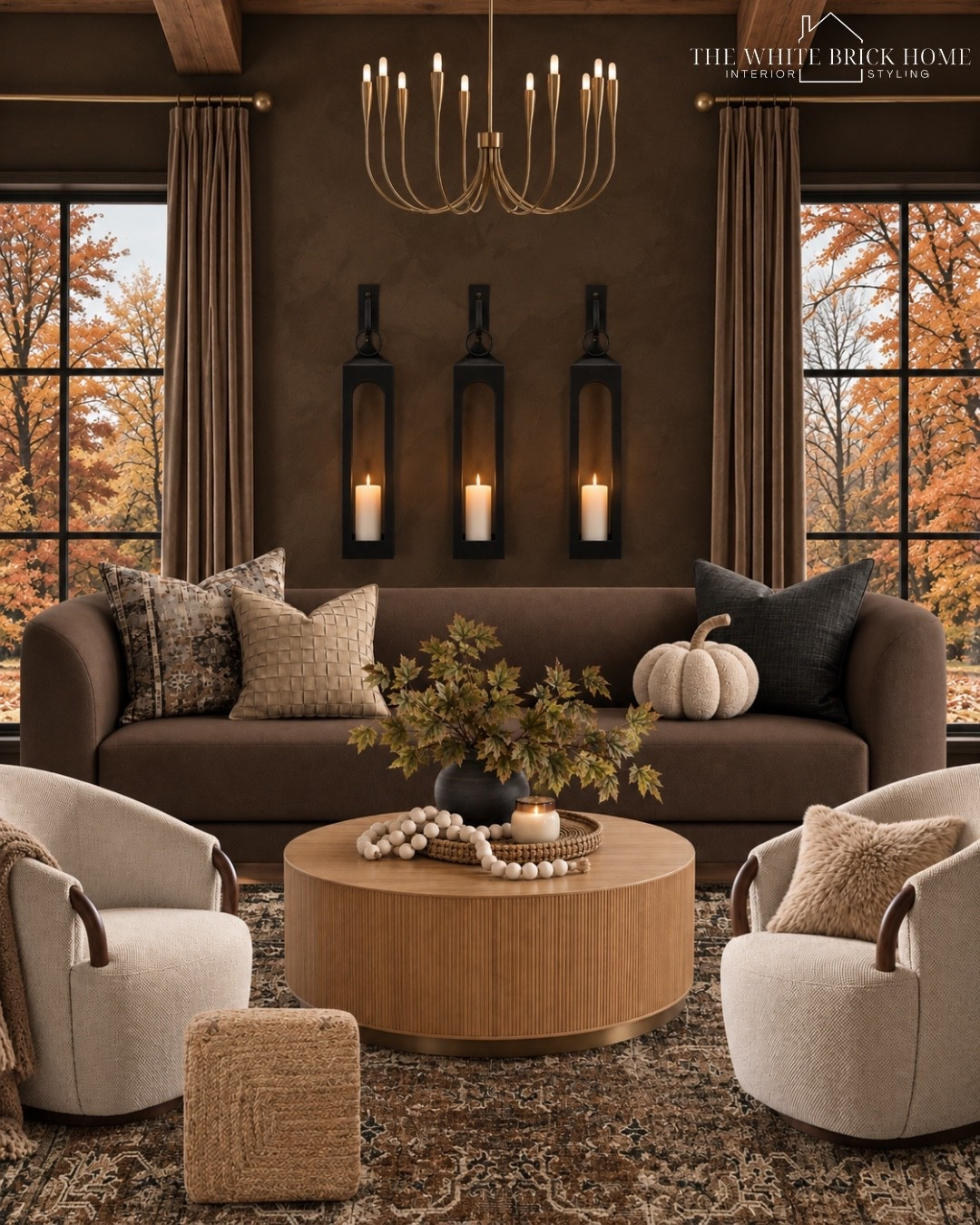 Moody, warm, and layered to perfection 🤎🍂 This room is proof that cozy can still feel completely elevated. Rich chocolate tones, warm wood, soft textures, and just a hint of fall make this the kind of space you never want to leave.
Comment SHOP and I’ll send you the links to recreate the look! ✨
#TheWhiteBrickHome #FallHomeDecor #MoodyInteriors #CozyHome #LivingRoomInspo #ModernTraditional #InteriorInspo #FallDecor #NeutralHome #WarmInteriors

#LTKmomlife #LTKHome #LTKdayinmylife
