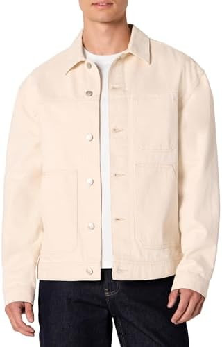 Amazon Essentials Men's Rigid Denim Relaxed-Fit Utility Jacket | Amazon (US)