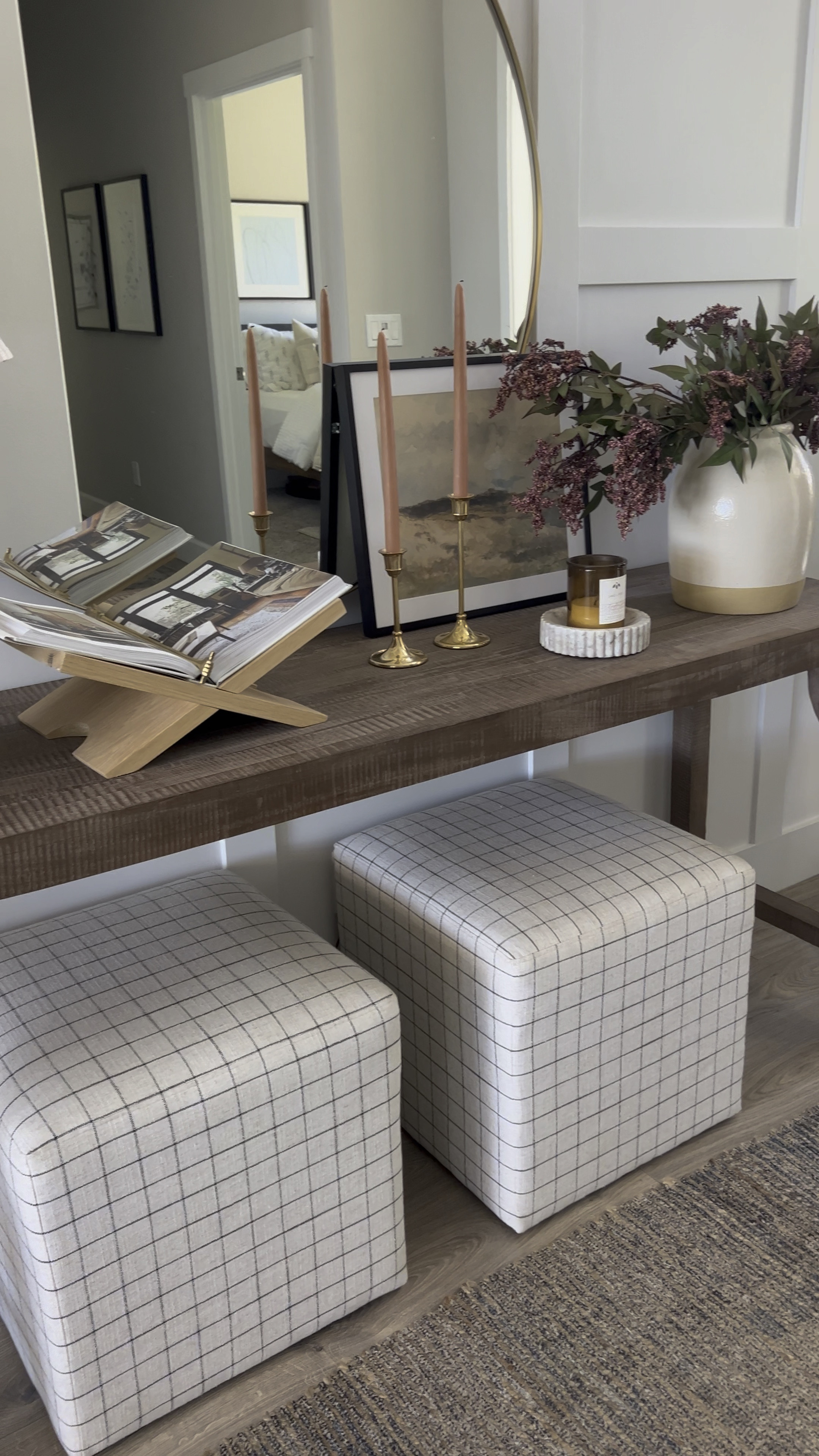 Entryway console moment! 

McGee and co, loloi rug, mirror, book stand

#LTKhome