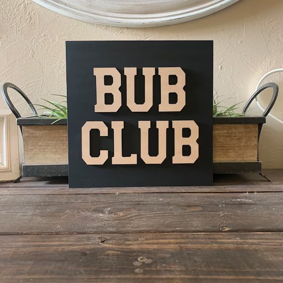 Bub Club Square 3D Wooden Sign  Boys Room Decor  Baby | Etsy | Etsy (US)