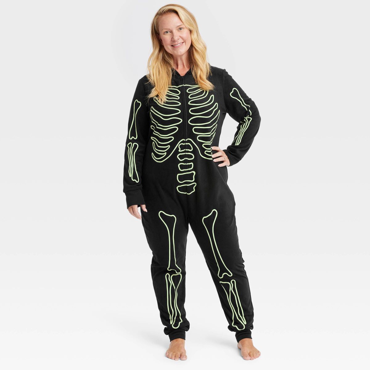 Women's Glow-In-The-Dark Skeleton Halloween Matching Family Union Suit - Hyde & EEK! Boutique™ ... | Target