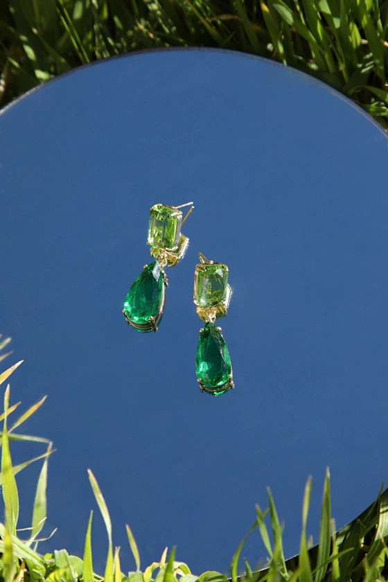 Hollywood Moment Green Rhinestone Earrings | Lulus (US)