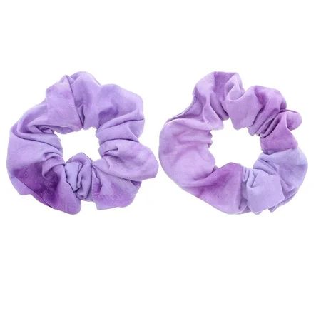 Rainbow Multi-Color Hair Tie Scrunchies - Set of 2 Lavender | Walmart (US)