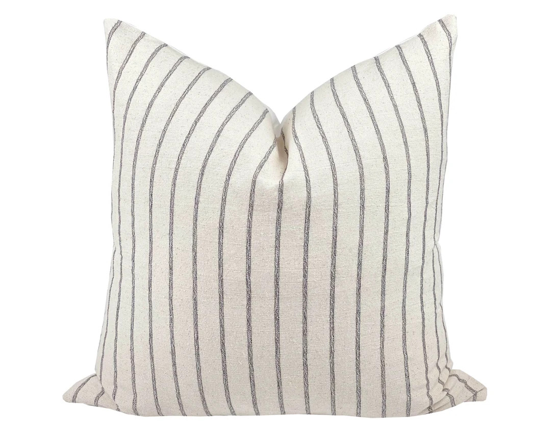 HEATH  Cream and Black Stripe Pillow Cover Hmong Pillow - Etsy | Etsy (US)